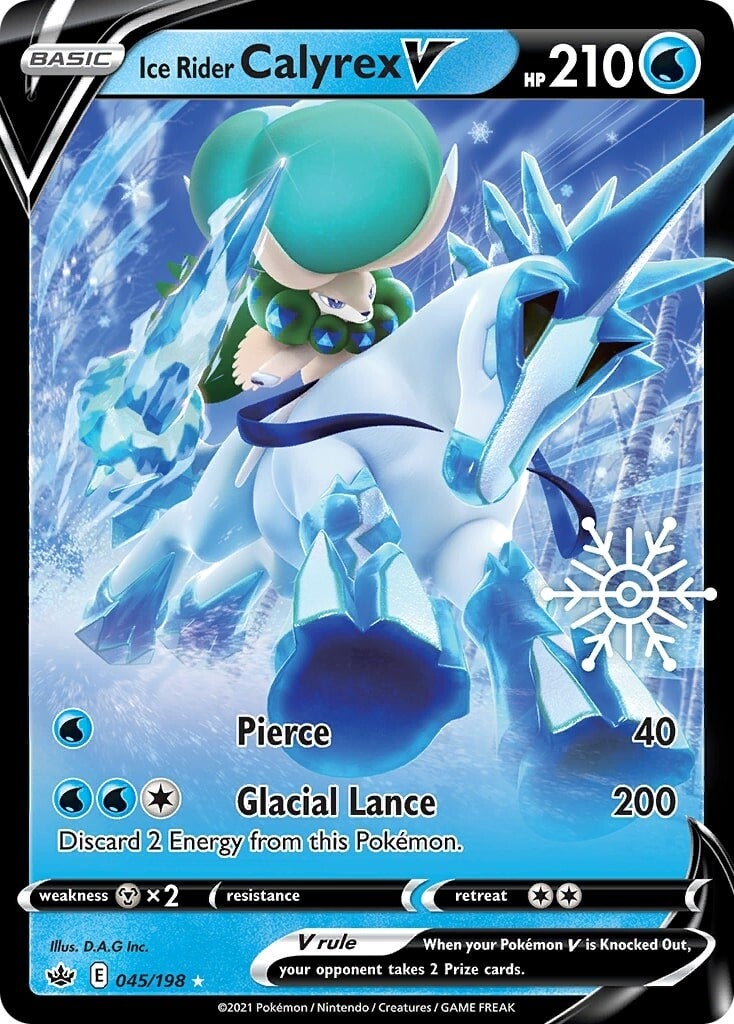 Ice Rider Calyrex V (045/198) (Holiday Calendar) [Sword & Shield: Chilling Reign] | Devastation Store