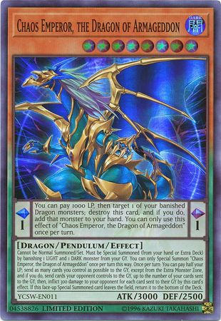 Chaos Emperor, the Dragon of Armageddon [YCSW-EN011] Super Rare | Devastation Store