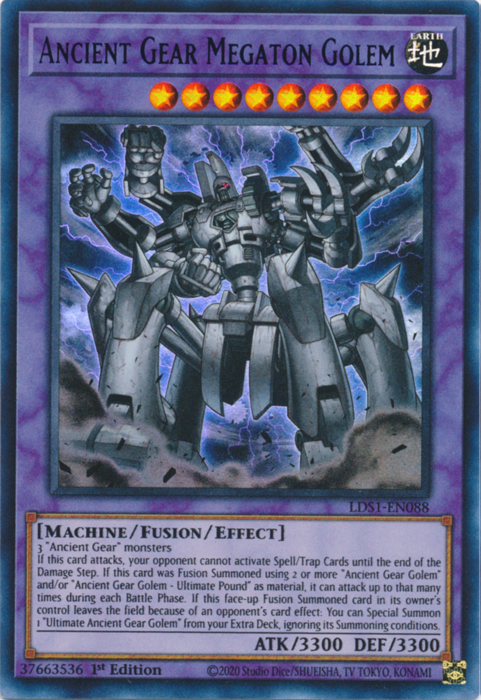 Ancient Gear Megaton Golem (Blue) [LDS1-EN088] Ultra Rare | Devastation Store