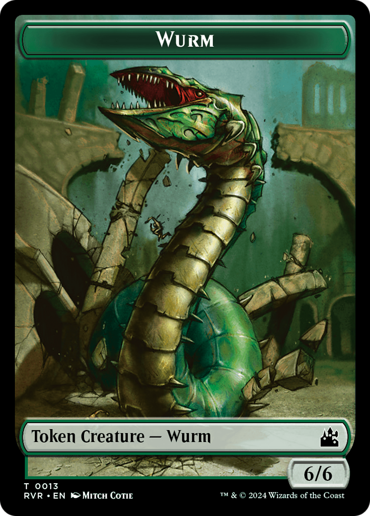 Goblin (0008) // Wurm Double-Sided Token [Ravnica Remastered Tokens] | Devastation Store