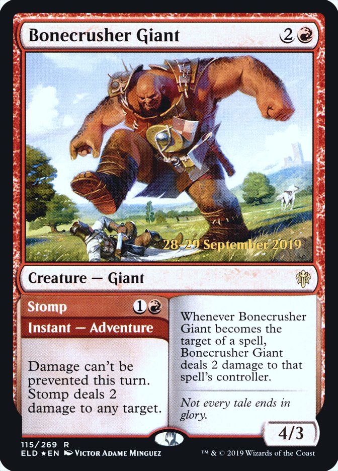 Bonecrusher Giant // Stomp [Throne of Eldraine Prerelease Promos] | Devastation Store