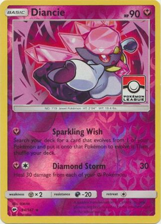 Diancie (94/147) (League Promo) [Sun & Moon: Burning Shadows] | Devastation Store