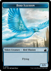 Elf Knight // Bird Illusion Double-Sided Token [Ravnica Remastered Tokens] | Devastation Store