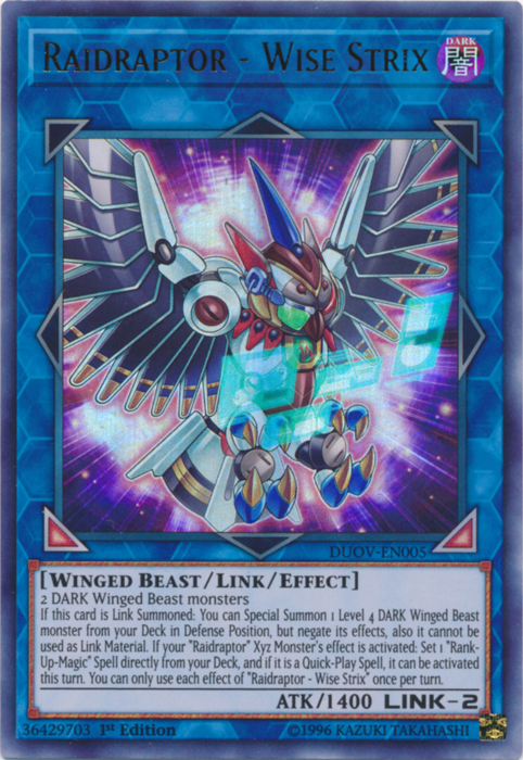 Raidraptor - Wise Strix [DUOV-EN005] Ultra Rare | Devastation Store