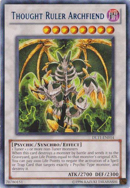 Thought Ruler Archfiend (Blue) [DL11-EN014] Rare | Devastation Store