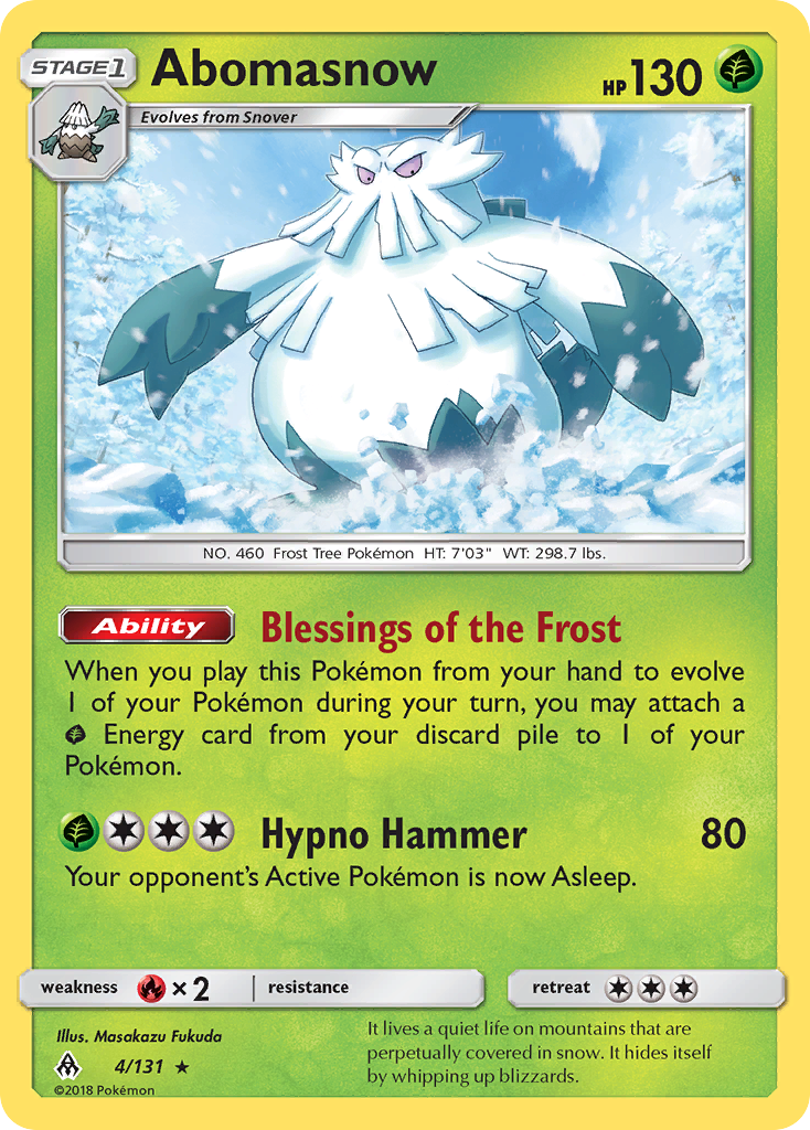 Abomasnow (4/131) [Sun & Moon: Forbidden Light] | Devastation Store