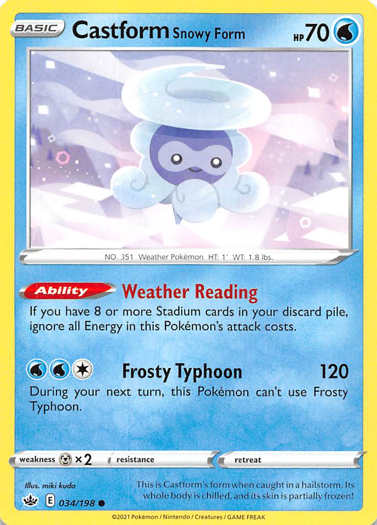 Castform Snowy Form (034/198) [Sword & Shield: Chilling Reign] | Devastation Store