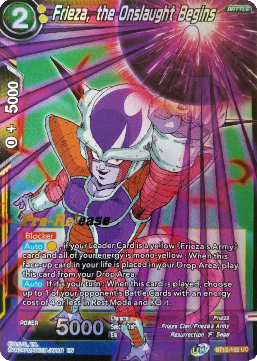 Frieza, the Onslaught Begins (BT12-102) [Vicious Rejuvenation Prerelease Promos] | Devastation Store