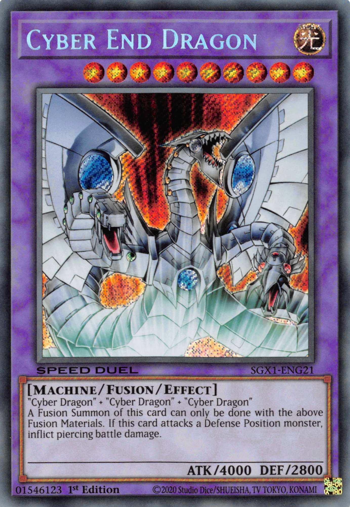 Cyber End Dragon [SGX1-ENG21] Secret Rare | Devastation Store