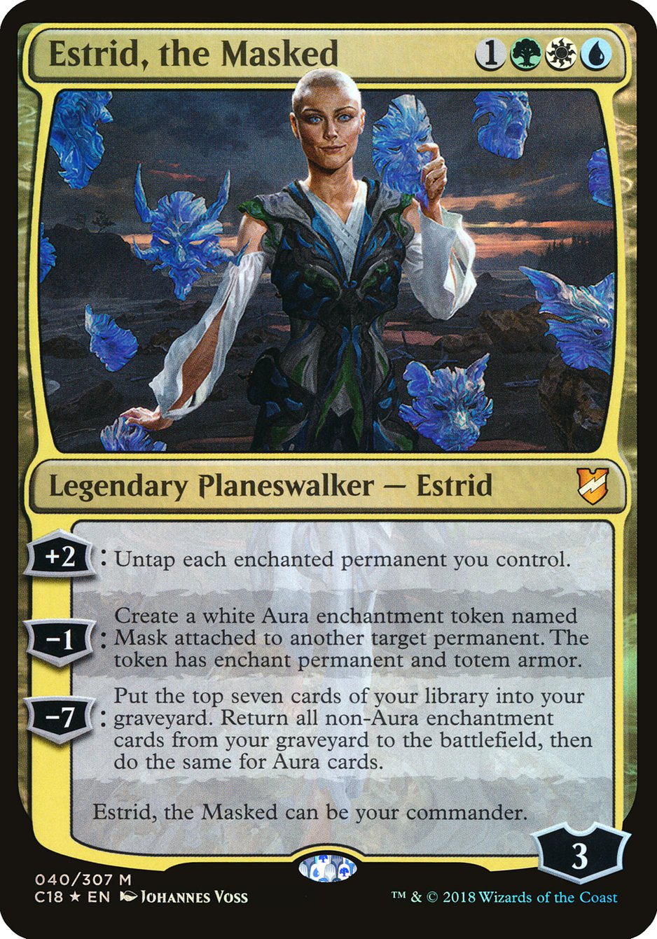 Estrid, the Masked (Oversized) [Commander 2018 Oversized] | Devastation Store