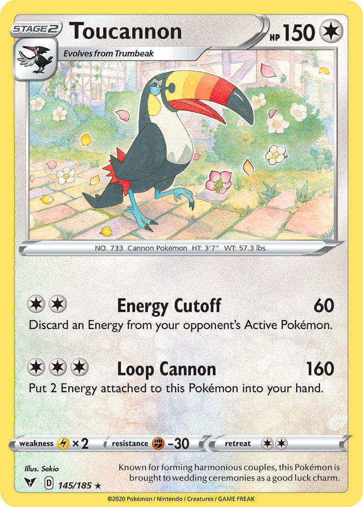 Toucannon (145/185) [Sword & Shield: Vivid Voltage] | Devastation Store