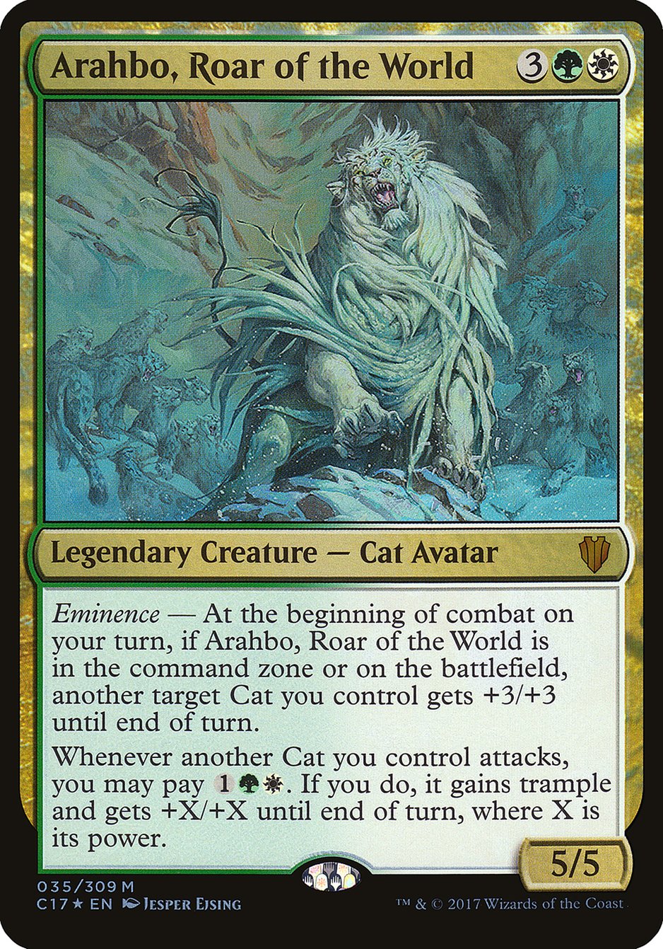 Arahbo, Roar of the World (Oversized) [Commander 2017 Oversized] | Devastation Store