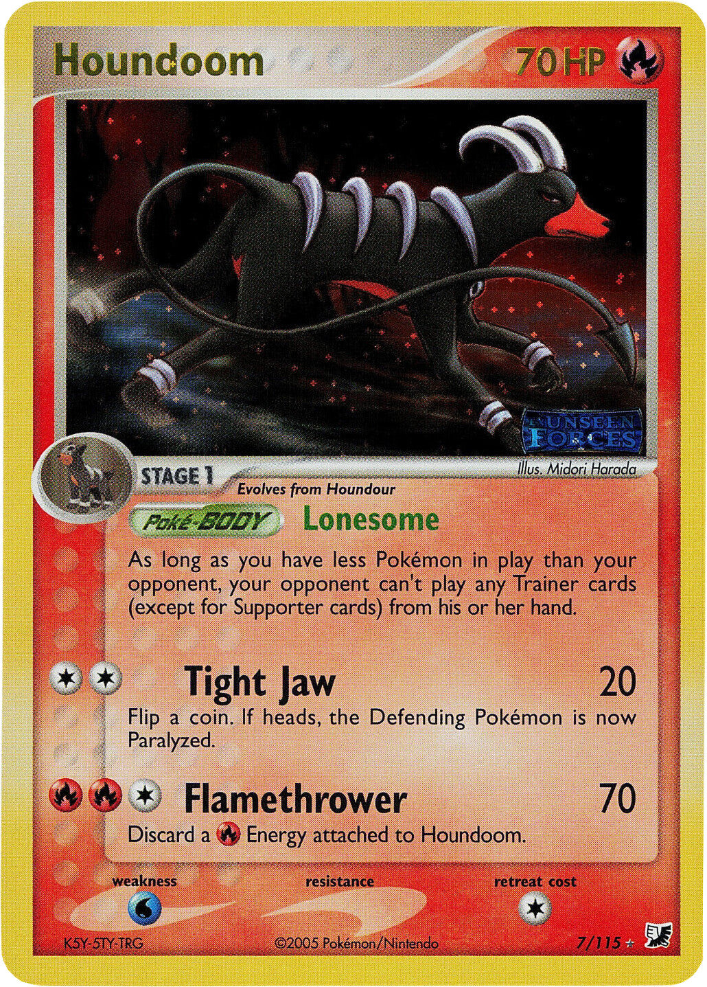 Houndoom (7/115) (Stamped) [EX: Unseen Forces] | Devastation Store