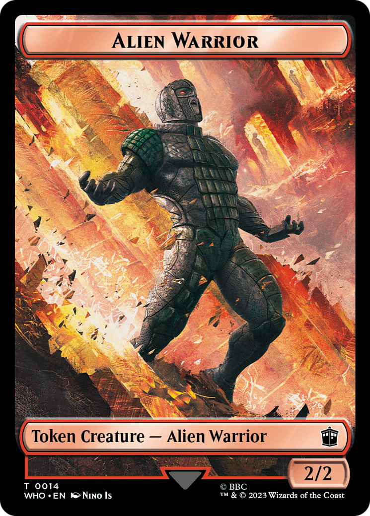 Alien Rhino // Alien Warrior Double-Sided Token [Doctor Who Tokens] | Devastation Store