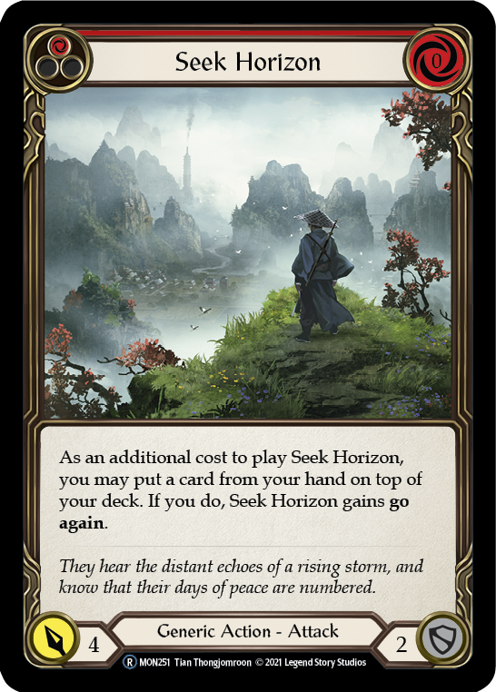 Seek Horizon (Red) (Rainbow Foil) [U-MON251-RF] Unlimited Edition Rainbow Foil | Devastation Store