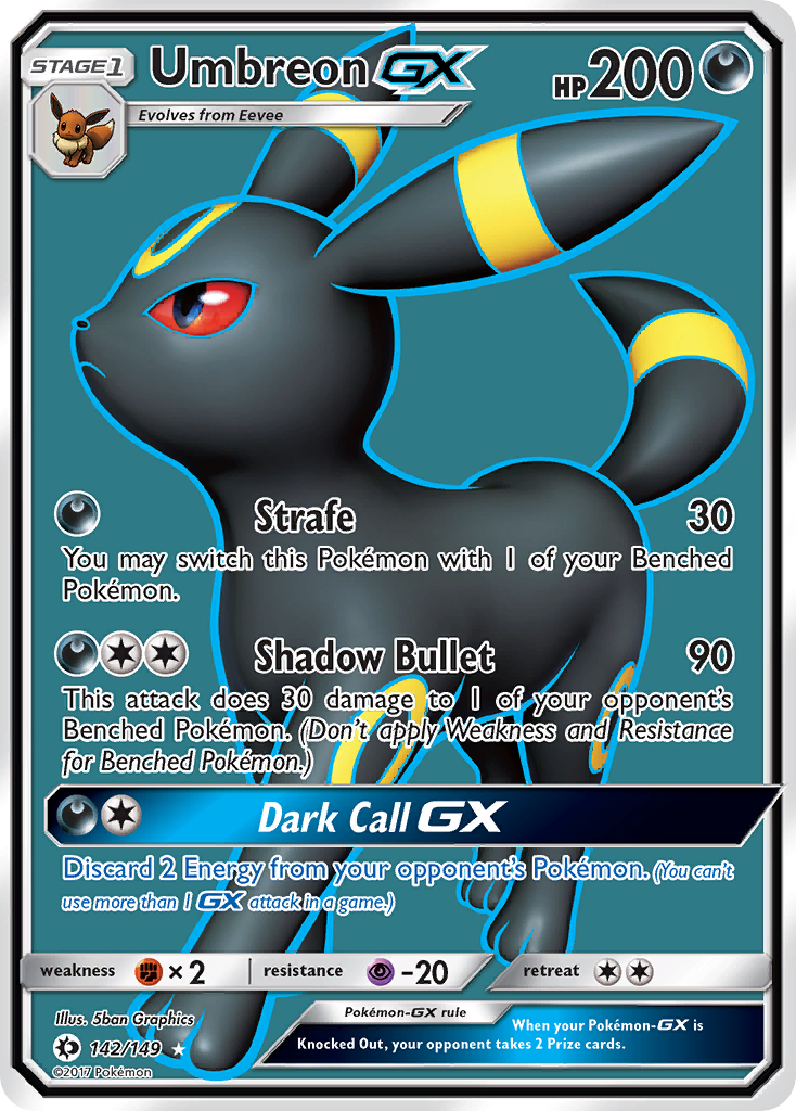 Umbreon GX (142/149) [Sun & Moon: Base Set] | Devastation Store