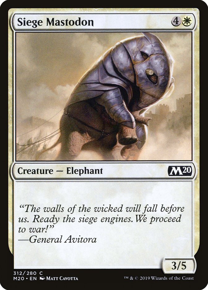 Siege Mastodon [Core Set 2020] | Devastation Store