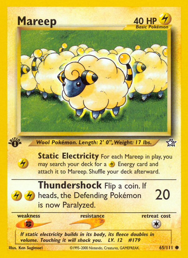 Mareep (65/111) [Neo Genesis 1st Edition] | Devastation Store