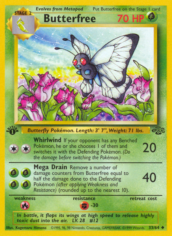 Butterfree (33/64) [Jungle 1st Edition] | Devastation Store