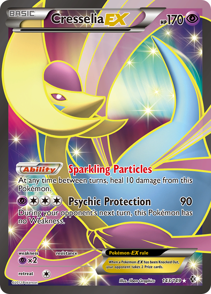 Cresselia EX (143/149) [Black & White: Boundaries Crossed] | Devastation Store