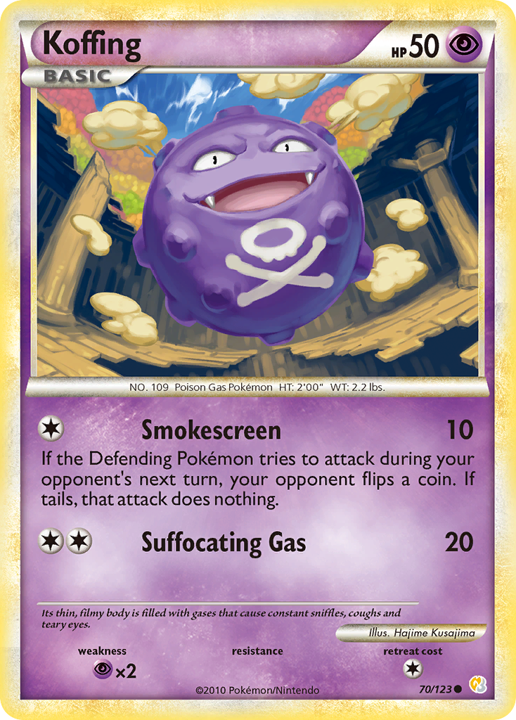 Koffing (70/123) [HeartGold & SoulSilver: Base Set] | Devastation Store