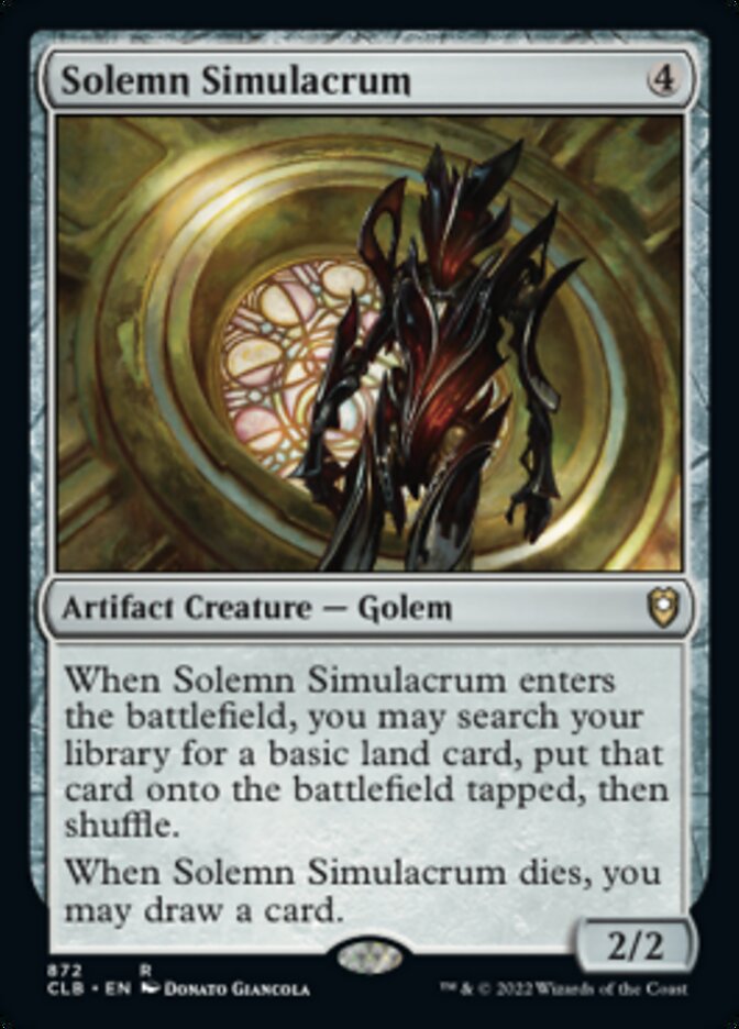 Solemn Simulacrum [Commander Legends: Battle for Baldur's Gate] | Devastation Store