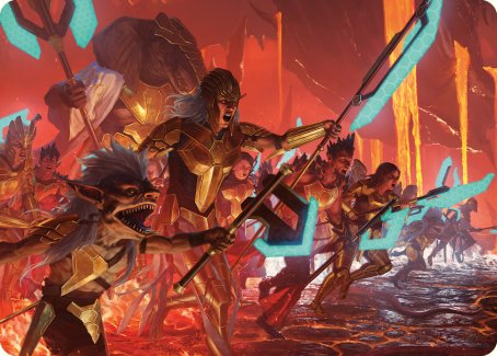 Roar of Resistance Art Card [Phyrexia: All Will Be One Art Series] | Devastation Store