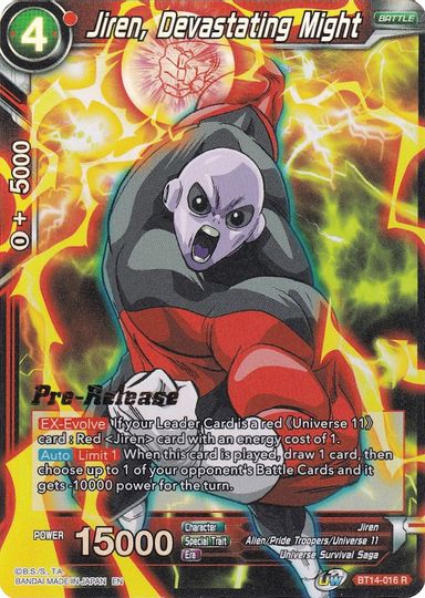 Jiren, Devastating Might (BT14-016) [Cross Spirits Prerelease Promos] | Devastation Store