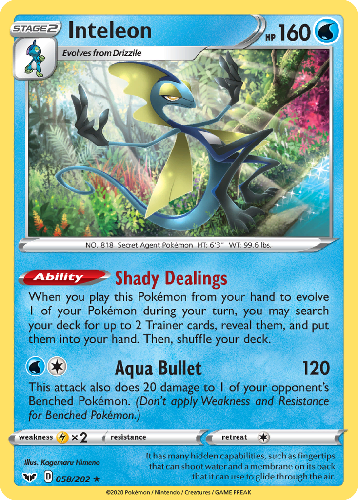 Inteleon (058/202) [Sword & Shield: Base Set] | Devastation Store