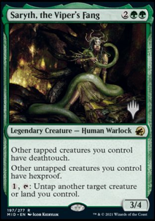 Saryth, the Viper's Fang (Promo Pack) [Innistrad: Midnight Hunt Promo Pack] | Devastation Store