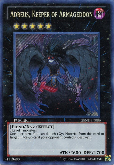 Adreus, Keeper of Armageddon [GENF-EN086] Secret Rare | Devastation Store