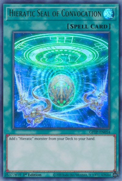 Hieratic Seal of Convocation [GFTP-EN054] Ultra Rare | Devastation Store
