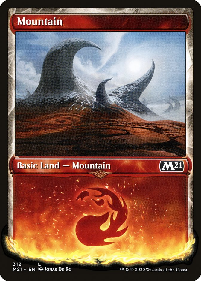Mountain (312) (Showcase) [Core Set 2021] | Devastation Store