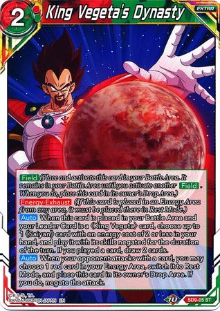 King Vegeta's Dynasty [SD9-05] | Devastation Store