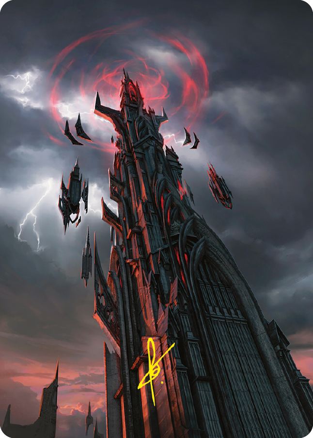 Barad-dur Art Card (Gold-Stamped Signature) [The Lord of the Rings: Tales of Middle-earth Art Series] | Devastation Store
