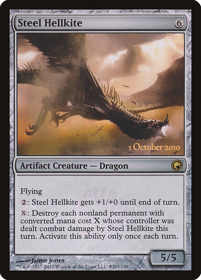 Steel Hellkite [Scars of Mirrodin Prerelease Promos] | Devastation Store