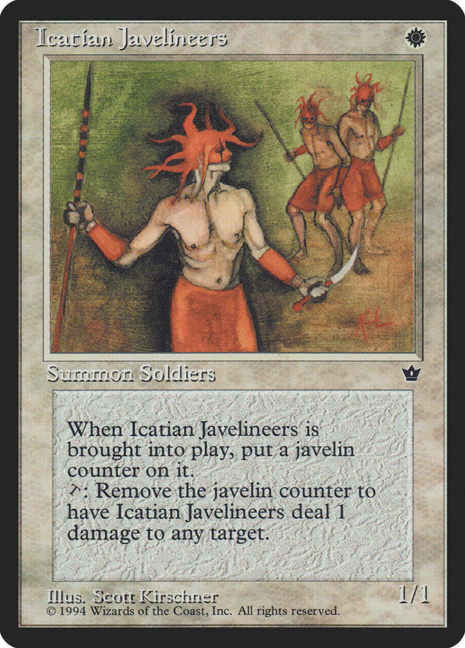 Icatian Javelineers (Scott Kirschner) [Fallen Empires] - Devastation Store | Devastation Store