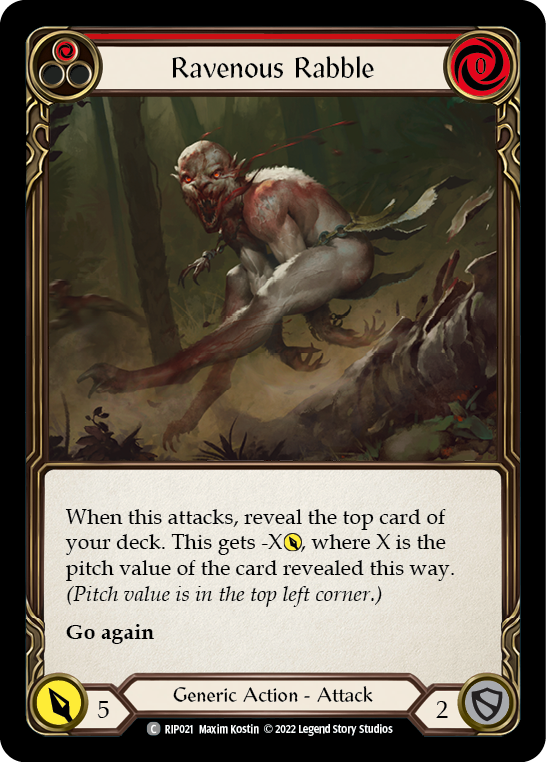 Ravenous Rabble (Red) [RIP021] (Outsiders Riptide Blitz Deck) | Devastation Store