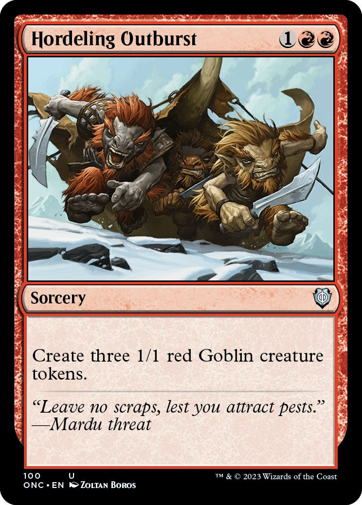 Hordeling Outburst [Phyrexia: All Will Be One Commander] | Devastation Store