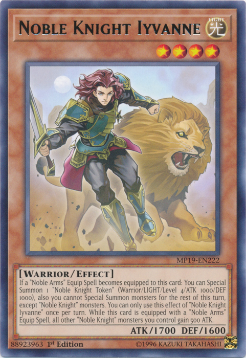 Noble Knight Iyvanne [MP19-EN222] Rare | Devastation Store