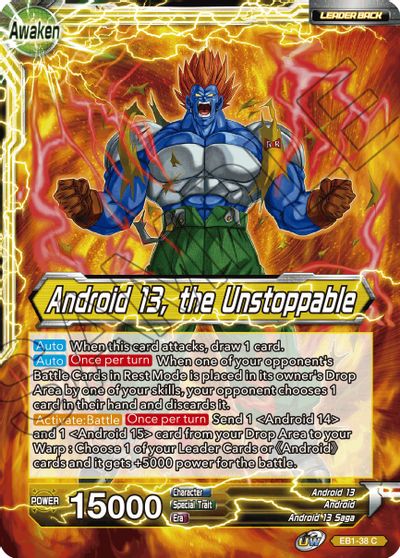 Android 13, Android 14, & Android 15 // Android 13, the Unstoppable (EB1-38) [Battle Evolution Booster] | Devastation Store