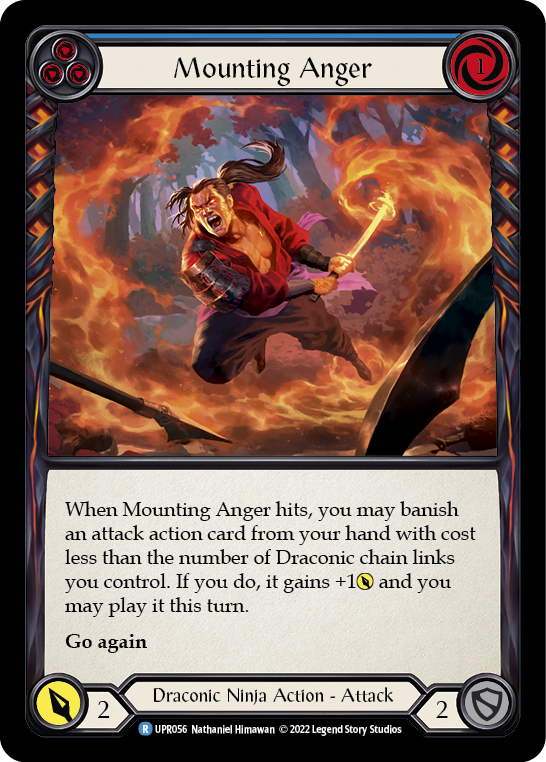 Mounting Anger (Blue) [UPR056] (Uprising)  Rainbow Foil | Devastation Store