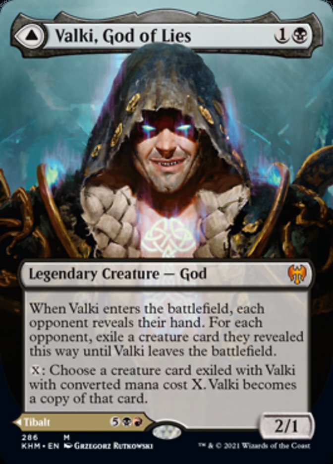 Valki, God of Lies // Tibalt, Cosmic Impostor (Borderless) [Kaldheim] | Devastation Store