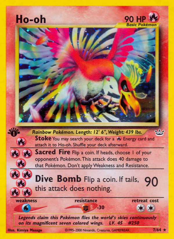 Ho-oh (7/64) [Neo Revelation 1st Edition] | Devastation Store