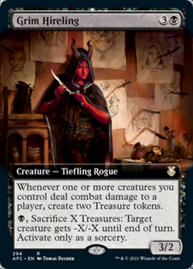 Grim Hireling (Extended) [Dungeons & Dragons: Adventures in the Forgotten Realms Commander] | Devastation Store
