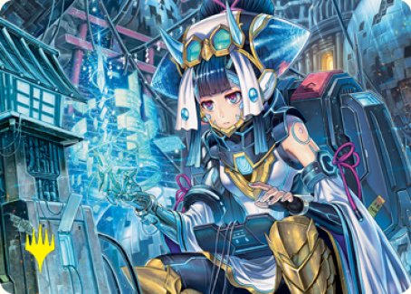 Covert Technician Art Card (Gold-Stamped Signature) [Kamigawa: Neon Dynasty Art Series] | Devastation Store