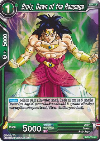 Broly, Dawn of the Rampage [BT1-076] | Devastation Store