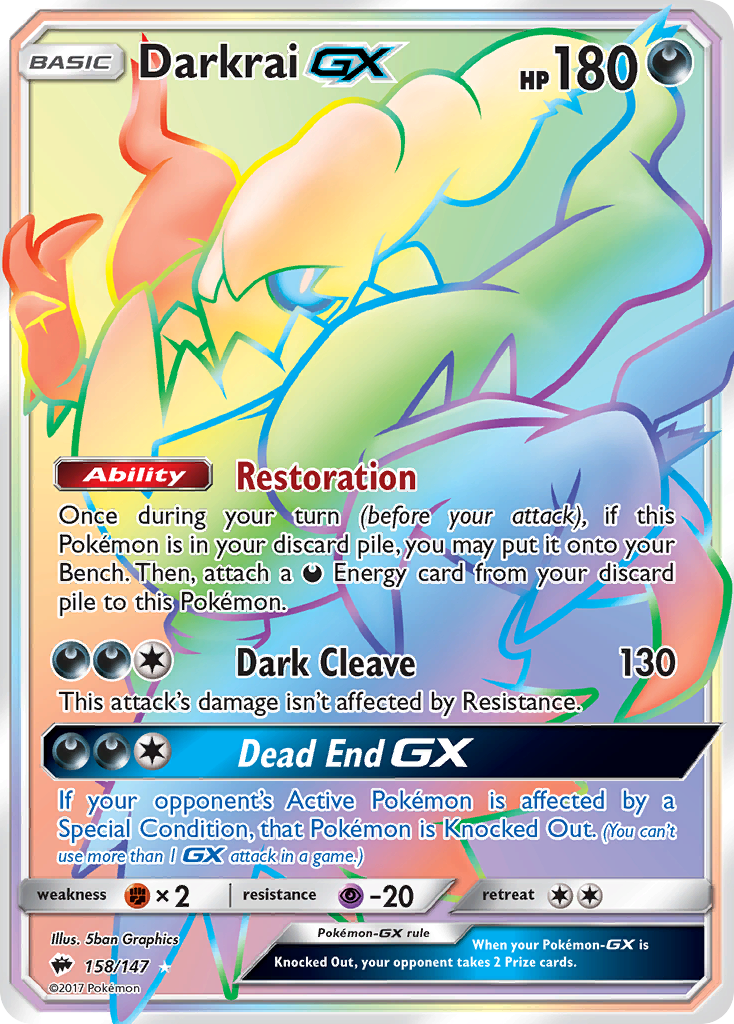 Darkrai GX (158/147) [Sun & Moon: Burning Shadows] | Devastation Store