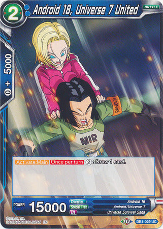 Android 18, Universe 7 United (DB1-029) [Dragon Brawl] | Devastation Store