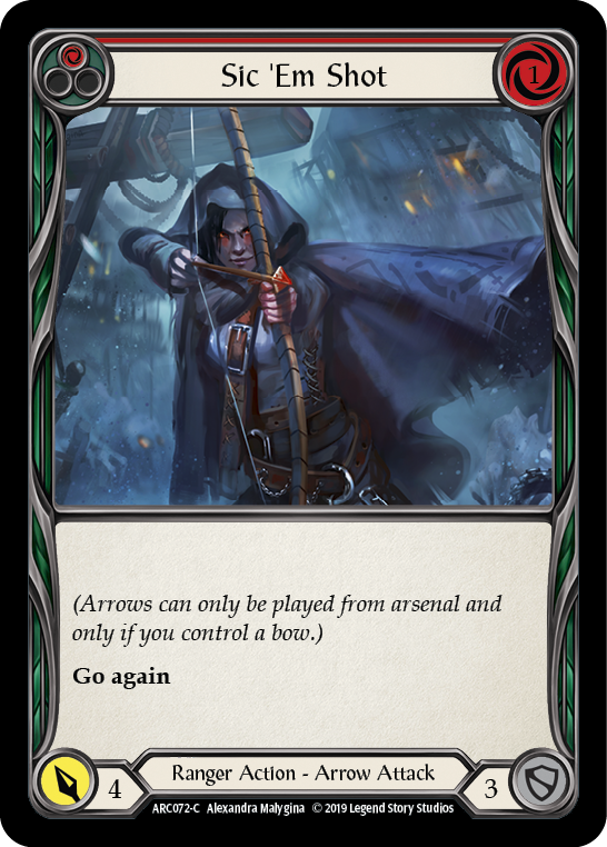 Sic 'Em Shot (Red) [ARC072-C] 1st Edition Normal - Devastation Store | Devastation Store